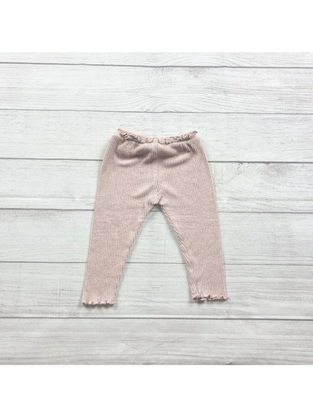 Zara Baby Girls Ribbed Pink Knit Pants Bow 12-18 Months - Picture 4 of 4